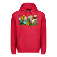 Cardinal Sheep coffee cups Premium Hoodie - texasbilliewilder