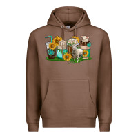 Chestnut Sheep coffee cups Premium Hoodie - texasbilliewilder