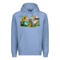 Colony Blue Sheep coffee cups Premium Hoodie - texasbilliewilder