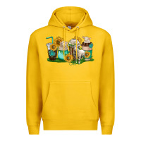 Lemon Sheep coffee cups Premium Hoodie - texasbilliewilder