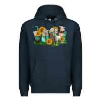 Navy Sheep coffee cups Premium Hoodie - texasbilliewilder