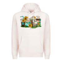 Pale Pink Sheep coffee cups Premium Hoodie - texasbilliewilder