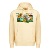 Pina Colada Sheep coffee cups Premium Hoodie - texasbilliewilder
