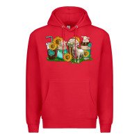 Red Sheep coffee cups Premium Hoodie - texasbilliewilder