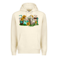 Sandshell Sheep coffee cups Premium Hoodie - texasbilliewilder