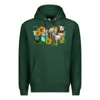 Sports Green Sheep coffee cups Premium Hoodie - texasbilliewilder