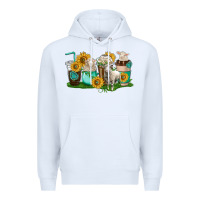 White Sheep coffee cups Premium Hoodie - texasbilliewilder