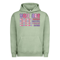 Pigment Oil Green you are valentine Urban Hoodie - MaliasSmallBusiness
