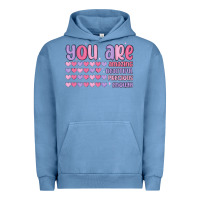 Pigment Pebble Blue you are valentine Urban Hoodie - MaliasSmallBusiness
