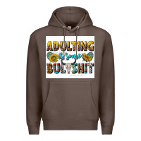 Coffee adulting is some bullshit Premium Hoodie - texasbilliewilder