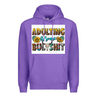 Purple adulting is some bullshit Premium Hoodie - texasbilliewilder