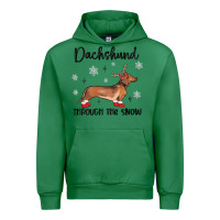 Emerald dachshund through the snow Urban Hoodie - MaliasSmallBusiness