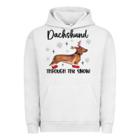 Pigment Lunar Rock dachshund through the snow Urban Hoodie - MaliasSmallBusiness