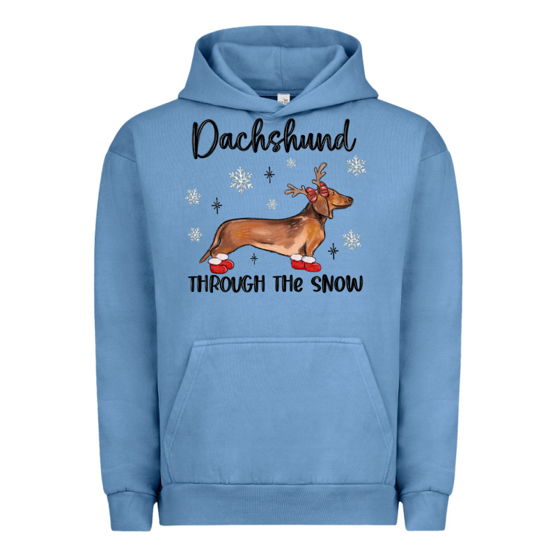 Dachshund Through The Snow Urban Hoodie by MaliasSmallBusiness | Teevron