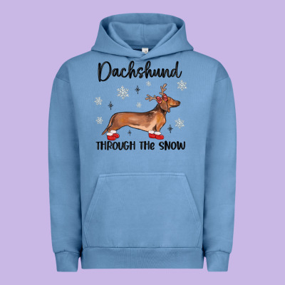 Urban Hoodie dachshund through the snow