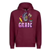 Burgundy Sixth Grade Premium Hoodie - RanaPortraitStore