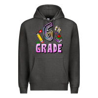 Charcoal Heather Sixth Grade Premium Hoodie - RanaPortraitStore