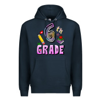 Navy Sixth Grade Premium Hoodie - RanaPortraitStore