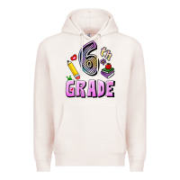 Pale Pink Sixth Grade Premium Hoodie - RanaPortraitStore