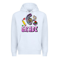 White Sixth Grade Premium Hoodie - RanaPortraitStore
