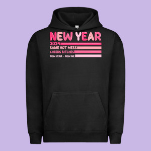 2024 New Year Urban Hoodie Designed By Maliassmallbusiness