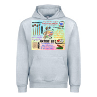 Heather Grey artist life Urban Hoodie - MaliasSmallBusiness