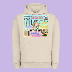 Artist Life Urban Hoodie Designed By Maliassmallbusiness