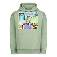 Pigment Oil Green artist life Urban Hoodie - MaliasSmallBusiness