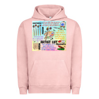 Pigment Salmon artist life Urban Hoodie - MaliasSmallBusiness