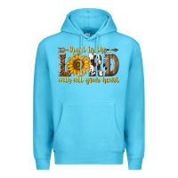 Ocean Blue Trust in the lord with all your heart Premium Hoodie - texasbilliewilder