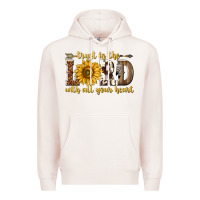 Pale Pink Trust in the lord with all your heart Premium Hoodie - texasbilliewilder