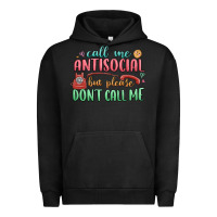 Pigment Black call me antisocial but please dont call me Urban Hoodie - MaliasSmallBusiness