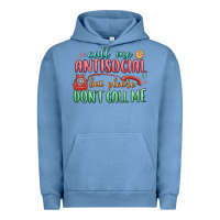 Pigment Pebble Blue call me antisocial but please dont call me Urban Hoodie - MaliasSmallBusiness