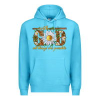 Ocean Blue With God all things are possible with daisy Premium Hoodie - texasbilliewilder