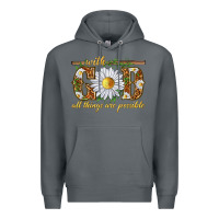Rock With God all things are possible with daisy Premium Hoodie - texasbilliewilder