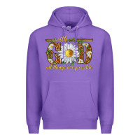 Purple With God all things are possible with daisy Premium Hoodie - texasbilliewilder