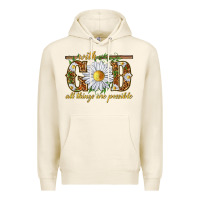 Tofu With God all things are possible with daisy Premium Hoodie - texasbilliewilder
