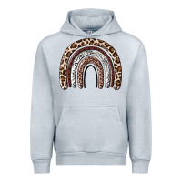 Heather Grey Cheetah rainbow Urban Hoodie - MaliasSmallBusiness