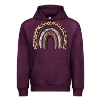 Mauve Wine Cheetah rainbow Urban Hoodie - MaliasSmallBusiness
