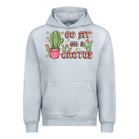 Heather Grey go sit on a cactus Urban Hoodie - MaliasSmallBusiness