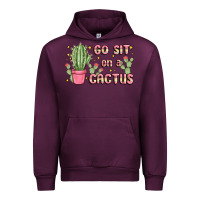Mauve Wine go sit on a cactus Urban Hoodie - MaliasSmallBusiness