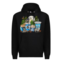 Black Wolf coffee cups Premium Hoodie - texasbilliewilder