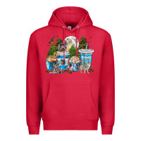 Cardinal Wolf coffee cups Premium Hoodie - texasbilliewilder