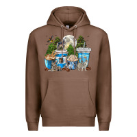 Chestnut Wolf coffee cups Premium Hoodie - texasbilliewilder