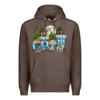 Coffee Wolf coffee cups Premium Hoodie - texasbilliewilder