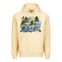 Pina Colada Wolf coffee cups Premium Hoodie - texasbilliewilder