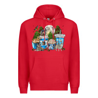 Red Wolf coffee cups Premium Hoodie - texasbilliewilder