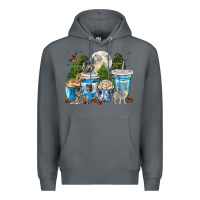 Rock Wolf coffee cups Premium Hoodie - texasbilliewilder