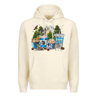 Sandshell Wolf coffee cups Premium Hoodie - texasbilliewilder
