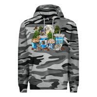 Slate Camo Wolf coffee cups Premium Hoodie - texasbilliewilder
